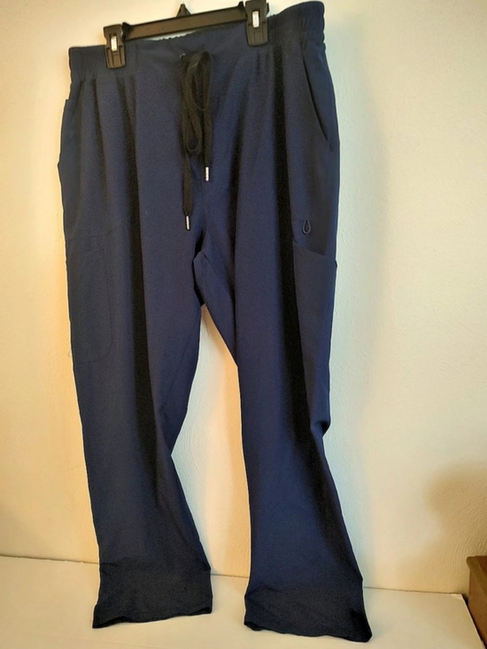 Green Town GT Performance Scrub Pants Womens 2X Navy Blue Cargo Medical Uniform